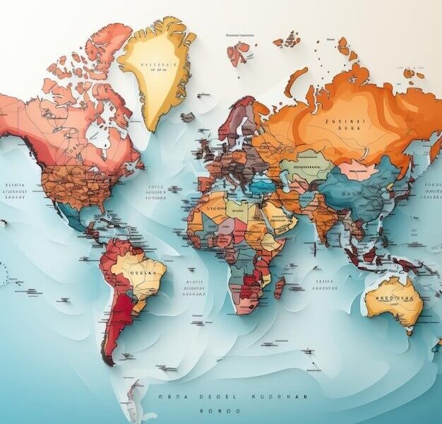 Realistic Vector World Map Vector On White Background