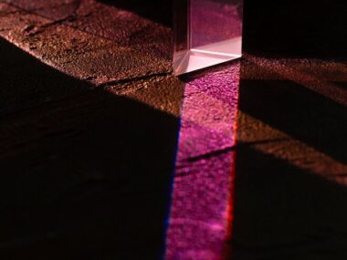 Lights prisms effect close up