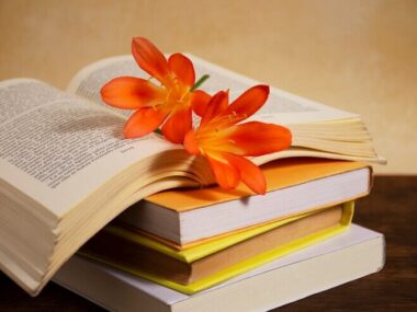 Book and flower pic