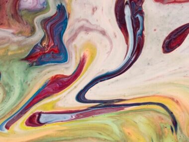 Multicolour colourful background in acrylic pouring