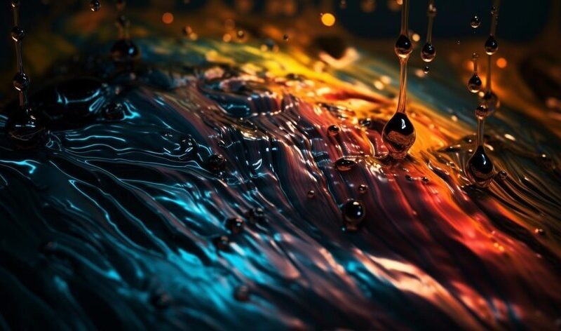 Smooth raindrop falling rippled wave pattern beauty generated by AI