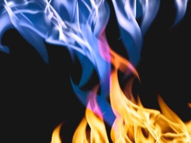 Aesthetic flame background, blazing blue fire vector