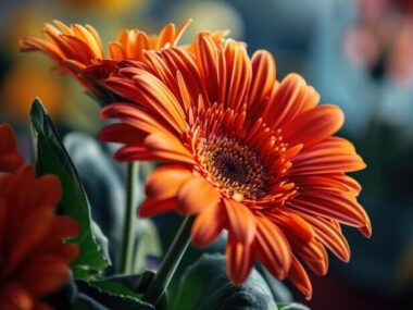 A closeup shot showcasing a bunch of vibrant orange flowers Perfect for adding a pop of color to any project