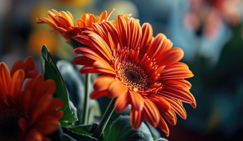 A closeup shot showcasing a bunch of vibrant orange flowers Perfect for adding a pop of color to any project