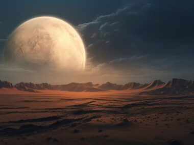 Beautiful photorealistic moon