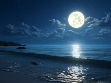 Beautiful photorealistic moon