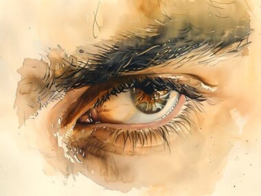 Watercolor eyes illustration