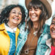 Three women together in happy mood