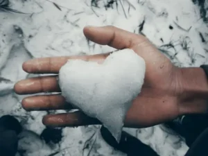 Person Holding Ice