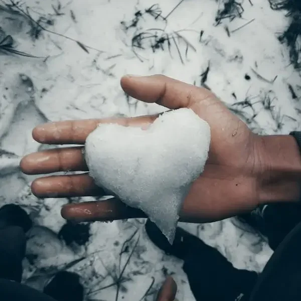 Person Holding Ice