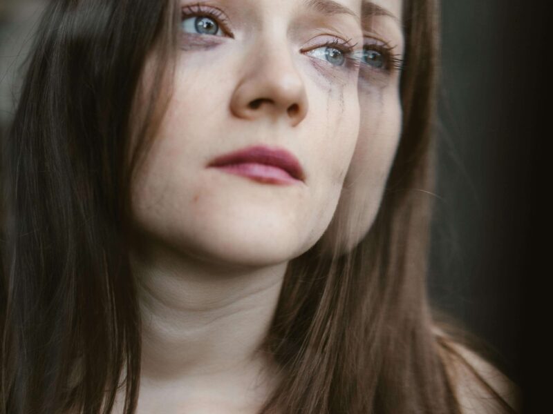 Sad Woman by a Window, Looking outside